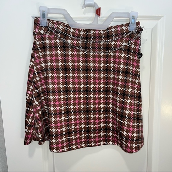 Brand New w/tag Madden NYC Women's Tank Top With Chain Belt Skirt Set size M 7-9 - Picture 6 of 11